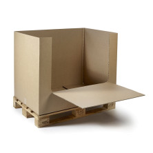 Pallet container 117 x 78 x 90 cm with a loading flap